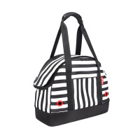 Ibiyaya мягкая сумка-переноска для собак 40х18х32 см черно-белая полоска