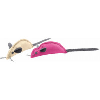 Hunter игрушка для кошек "Мышки" большие, текстиль кремовая, розовая