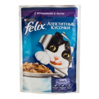 Феликс консервы для кошек с ягненком в желе 85 гр. 