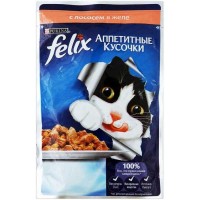 Феликс консервы для кошек Лосось в желе 85 гр. 