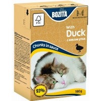Bozita консервы Mini Тетра Пак для кошек кусочки в соусе с мясом утки 190 гр.