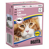Bozita консервы кусочки в соусе для кошек с лососем Тетра Пак, 370 гр.