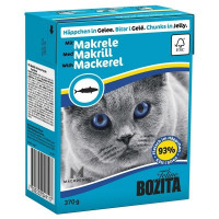 Bozita консервы для кошек кусочки в желе со скумбрией, 370 гр.