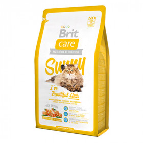 Brit Care Cat Sunny Beautiful Hair для кошек для ухода за кожей и шерстью лосось