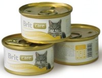 Brit Care Cat Breast&Cheese консервы для кошек Куриная грудка и сыр 80 гр.