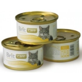 Brit Care Cat Breast&Cheese консервы для кошек Куриная грудка и сыр 80 гр.