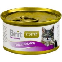 Brit Care Tuna&Salmon консервы для кошек Тунец и лосось 80 гр.