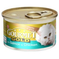 Гурмет Gold консервы для кошек курица-лосось 