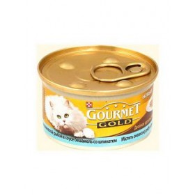 Гурмет Gold консервы для кошек Океан Рыба Шпинат