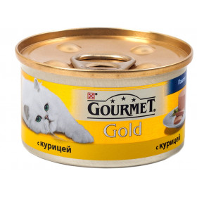 Гурмет консервы для кошек кролик печень в паштете 