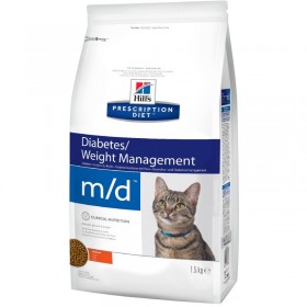 HILLS PD m/d диетический корм для кошек для поддержания здоровья при сахарном диабете