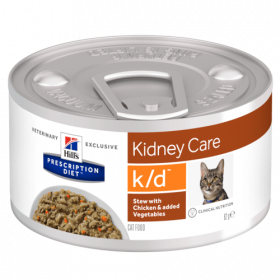 HILLS PD K/D консерва для кошек с заболеваниями почек рагу с курицей 82 гр.