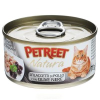 PETREET Консервы для кошек куриная грудка с оливками 70 гр.