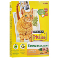 Фрискис Indoor корм для взрослых домашних кошек, с курицей, садовой травой