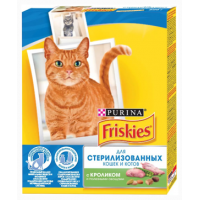 Фрискис корм для стерилизованных кошек кролик овощи
