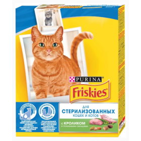 Фрискис корм для стерилизованных кошек кролик овощи