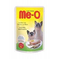 Me-O пауч в желе для кошек Сардина, курица, рис 80 гр