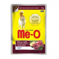 Me-O пауч в желе для кошек Говядина Ягненок 80 гр