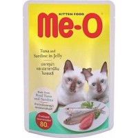 Me-O пауч в желе для котят Тунец Сардины 80 гр