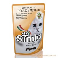 SIMBA Cat Pouch паучи для кошек курица с печенью 100 гр.