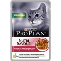 Проплан консервы NUTRISAVOUR для стерилизованных кошек утка