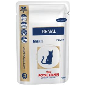 Royal Canin vet Renal Feline влажная диета для кошек при хронической почечной недостаточности, цыпленок