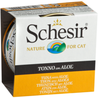 Schesir консервированный корм для кошек с тунцом и алое 85 гр.