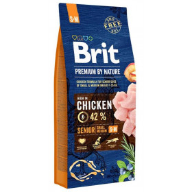 Brit Premium by Nature Senior S+M Корм для пожилых собак мелких и средних пород 