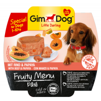 Gimdog Fruity Menu Паштет с говядиной и папайя для собак, 100 гр