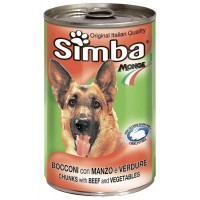 SIMBA Dog консервы для собак кусочки говядина с овощами 1230 гр.