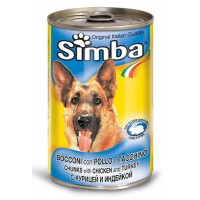 SIMBA Dog консервы для собак кусочки курицы с индейкой 1230 гр.
