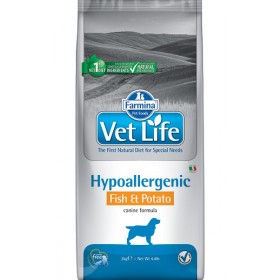 Farmina Vet Life Dog Hypoallergenic Fish & Potato диета для собак при пищевой аллергии