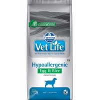 Farmina Vet Life Dog Hypoallergenic Egg & Rice диета для собак при пищевой аллергии и пищевой непереносимостью