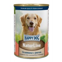 Happy Dog Nature Line консервы для собак телятина с рисом