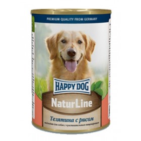 Happy Dog Nature Line консервы для собак телятина с рисом