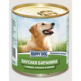 Happy Dog Nature Line консервы для собак Вкусная баранина с сердцем, печенью и рубцом