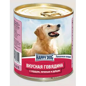 Happy Dog Nature Line консервы для собак Вкусная говядина с сердцем, печенью и рубцом
