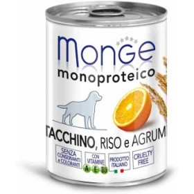 Monge Dog Monoprotein Fruits консервы для собак паштет из индейки с рисом и цитрусовыми 400 гр