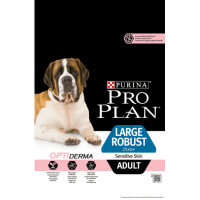 Проплан Dog OPTIDERMA Robust корм для взрослых собак крупных пород мощного телосложения чувствительная кожа лосось