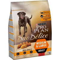 Проплан Dog DUO DELICE корм для собак средних и крупных пород говядина
