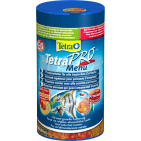 TetraPro Menu корм для всех видов рыб 4 вида мелких хлопьев 250 мл.