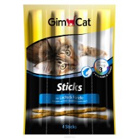 Gimcat Палочки лакомые беззерновые с лососем и форелью для кошек, 4 шт (20 гр)