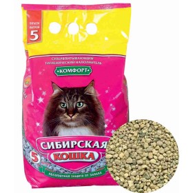 Сибирская кошка наполнитель Комфорт минеральный впитывающий