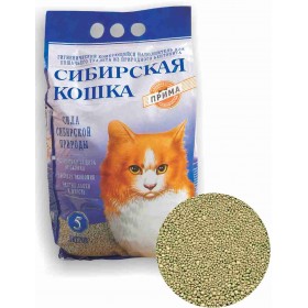 Сибирская кошка наполнитель Прима минеральный комкующийся