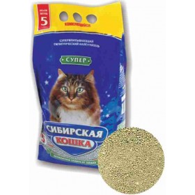 Сибирская кошка наполнитель СУПЕР минеральный комкующийся