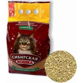 Сибирская кошка наполнитель Универсал минеральный впитывающий