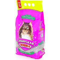 Сибирская кошка наполнитель Экстра минеральный комкующийся кошек